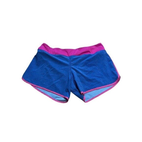 Rabbit Hopper Shorts Women's Size XL Nouvean Navy Polkadot Lined Running Workout - Picture 1 of 8